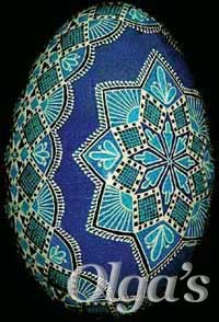 Ukrainian Egg Art. Goose pysanky.