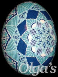 Ukrainian Easter eggs. Chicken pysanky.