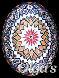 Intricate geometric design. Egg Art.