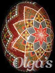 Ukrainian Easter egg. Duck Pysanka.
