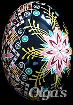 Ukrainian Easter egg art. Duck Pysanky.