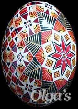 Ukrainian Egg Art. Pysanky. Batik method eggs. Duck eggshell.