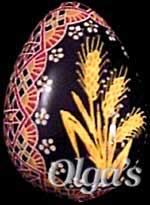 Ukrainian Easter egg. Quail pysanka.