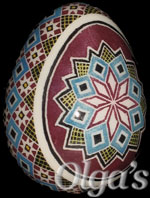 Ukrainian Easter egg. Quail pysanky.