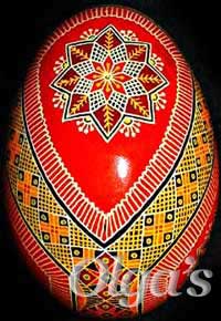 Ukrainian Egg. Goose pysanka.